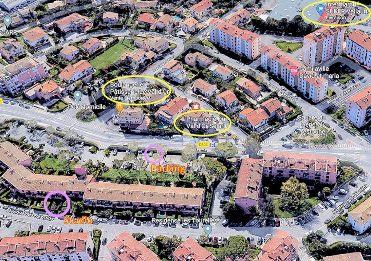 Cosy, Wi-Fi, Jardin & Parking, Jasmins Studio En Cote-D'Azur Vallauris Dış mekan fotoğraf